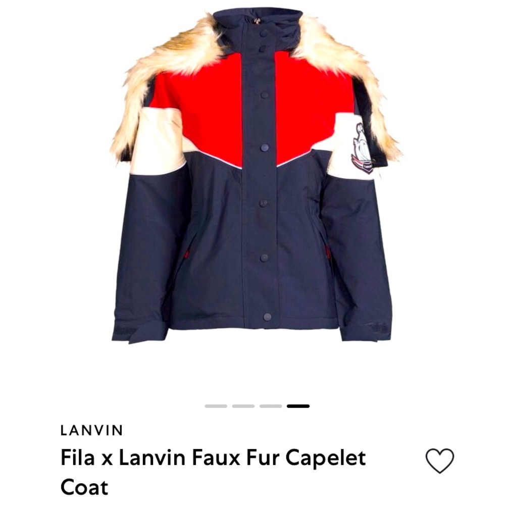 Lavin x Fila ladies coat red, blue and white new with tag ready for fall/winter